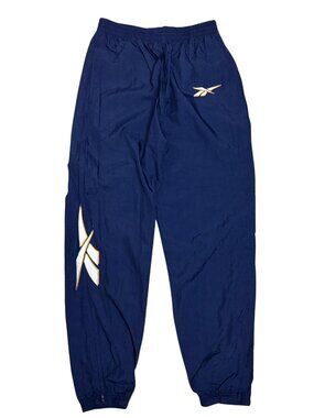 REEBOK Vintage 90s Windbreaker Pants Joggers Track Pants Blue Mens Small